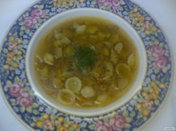 Суп из овощей и свежих грибов