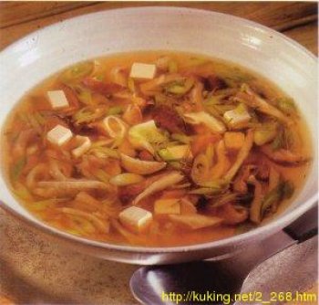 Грибной суп с тофу