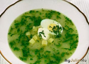 Холодный суп со щавелем