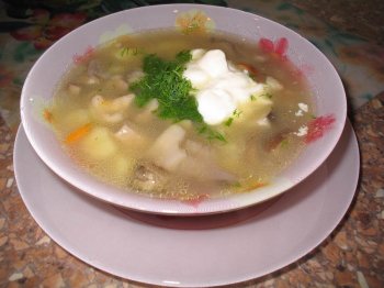Постный грибной суп