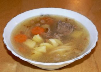 Суп картофельный с вермишелью и мясом
