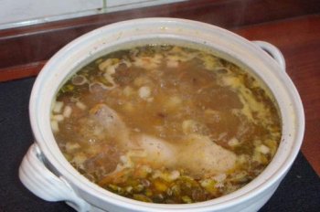 Грибной суп с перловкой